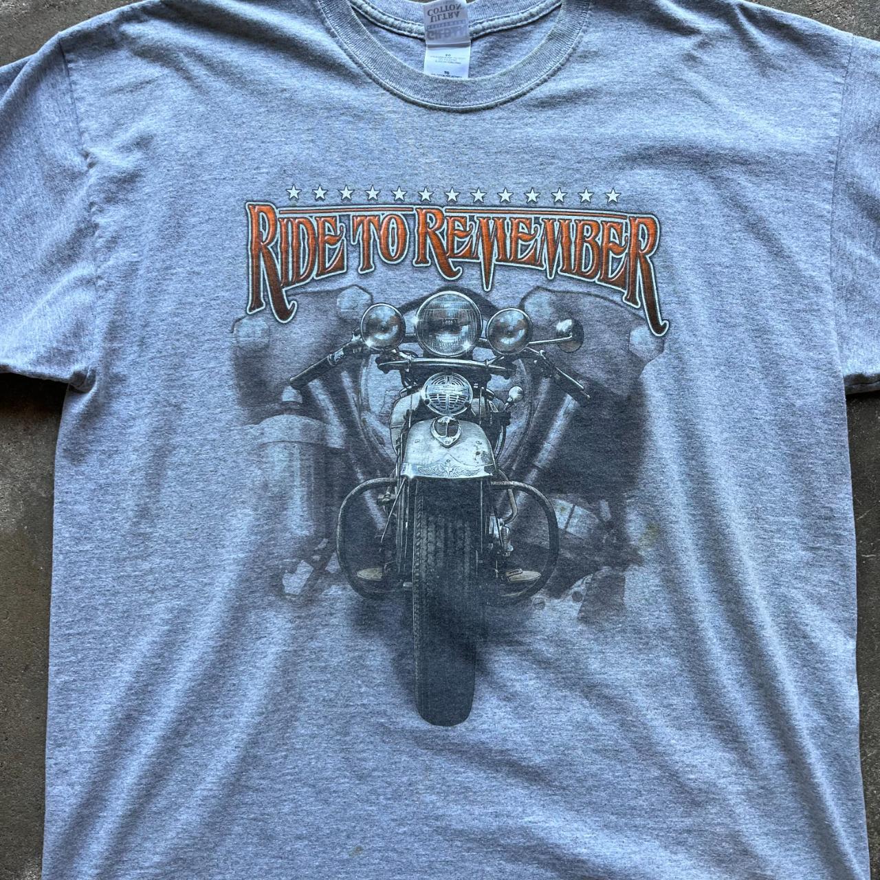 'Ride to Remember' Biker Graphic T-shirt [XL]