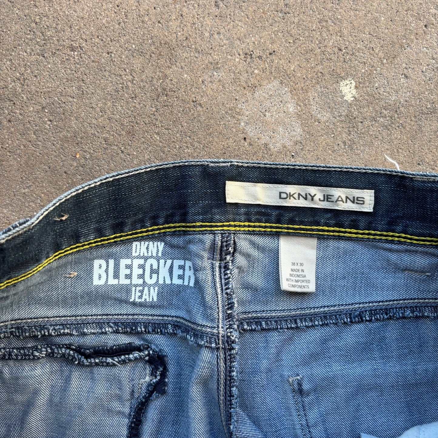 DKNY Grunge Style Jeans with Back Pocket Stitching