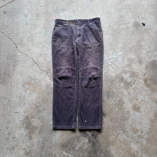 Daniel Hechter Brown Corduroy Pants w/ Stitch Detailing [36 x 32]