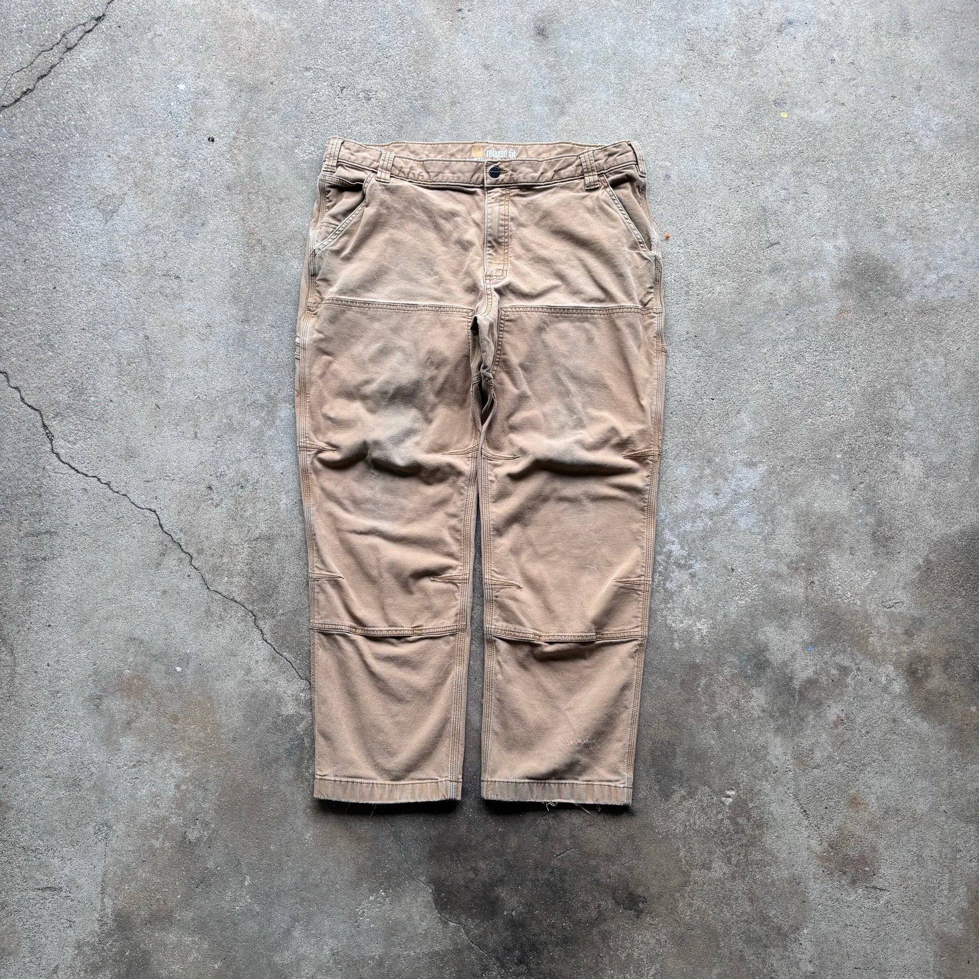 Carhartt Iconic Tan Carpenter Pants w/ Rip in Crotch [34 x 32] – Camino  Threads