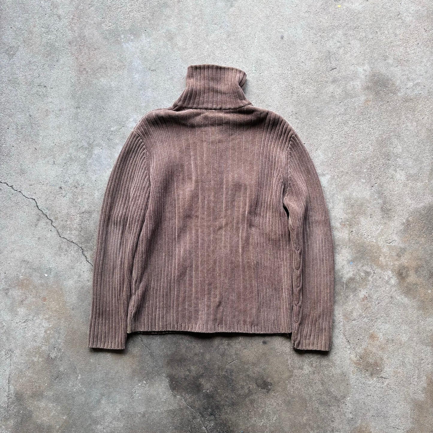 Mossimo Dutte Brown Zip Up Turtle Neck [Large]