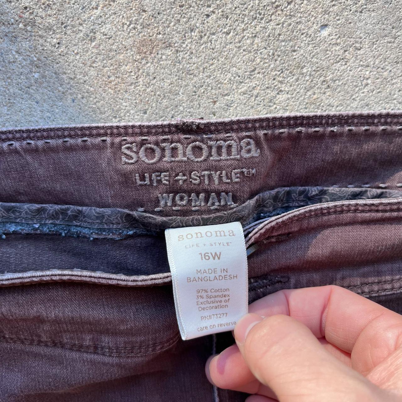 Sonoma Women's Brown Bootcut Pants [16W]